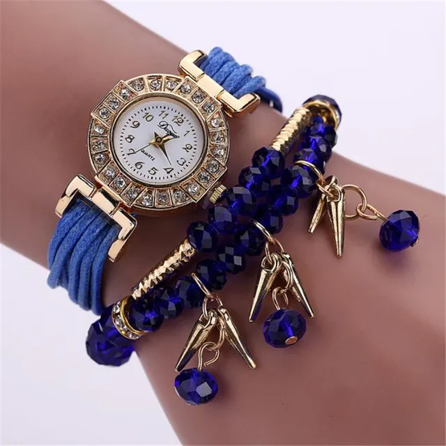 Hot 2017Superior New Weave Wrap Around Bracelet Watch Crystal Synthetic Fashion Hot 2017Superior New Weave Wrap Around Bracelet Watch Crystal Synthetic Fashion