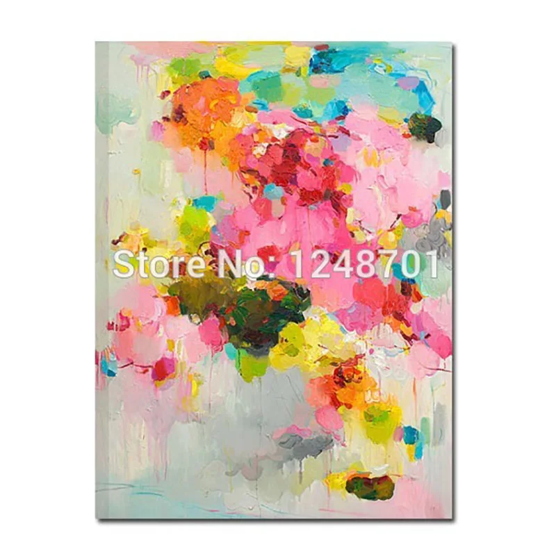 

Hand Painted Pinck Color Abstract Oil Painting Canvas Art Home Wall Decorative Painting Living Room Bedroom Wall Decor Gift