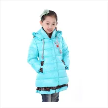 Wholesale girls clothes new winter thick baby girls coat cartoon anna elsa girls jacket manteau fille