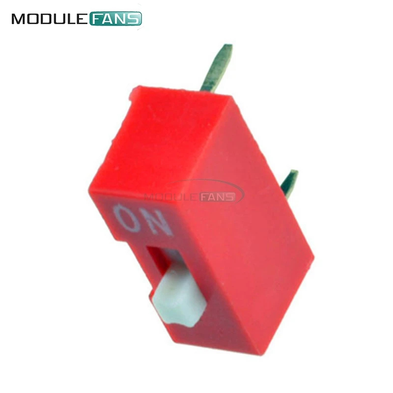 

10Pcs Slide Type Switch Module 1-Bit 2.54mm 1 Position Way DIP Red Pitch