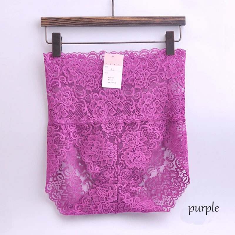 3pcs/lot Women's Panties In Large Sizes Floral High Waist Panties Seamless Women's Lace Briefs Stretching Underwear XXL