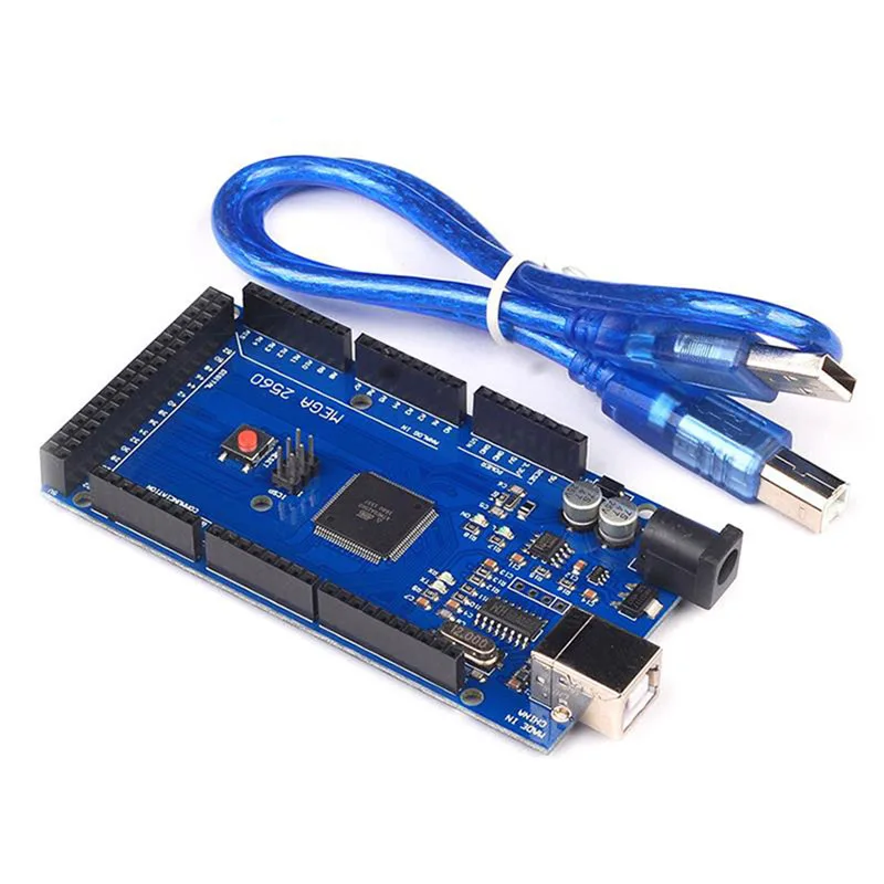 Плата Aokin Mega 2560 R3 с usb-кабелем для Arduino UNO R3 MEGA2560 MEGA 2560 R3 ATmega2560-16AU CH340G AVR