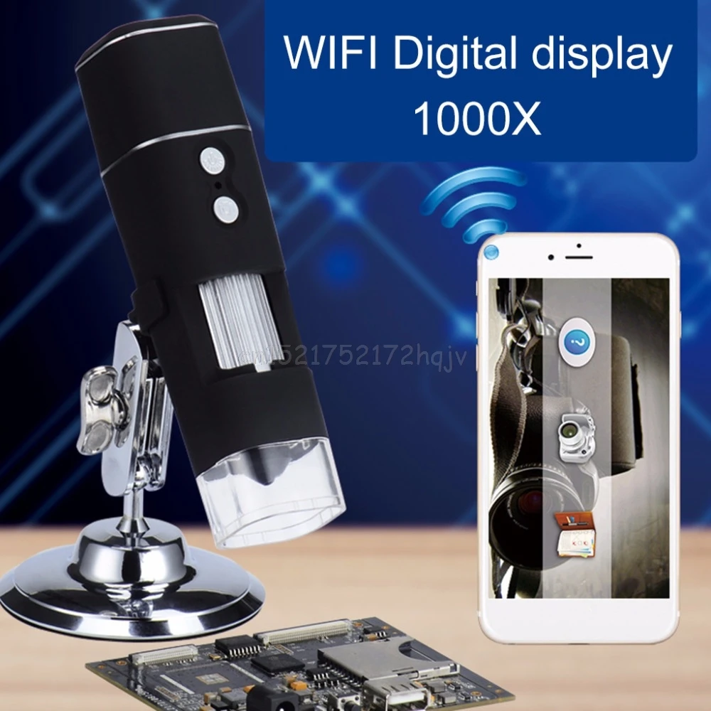 

WiFi Digital Microscope Magnifier 8LED 1000X Video Camera for Android iOS for cellphone S28 dropship