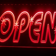 I203 звезда открытая магазин Дисплей NR светодиодный неоновый светильник знак