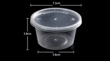 100pcs/lot -7.3cm*5.5cm*4cm 100ml 4oz Food grade PP seasoning cup Disposable tasting cup Salad sauce Take-out Storage box