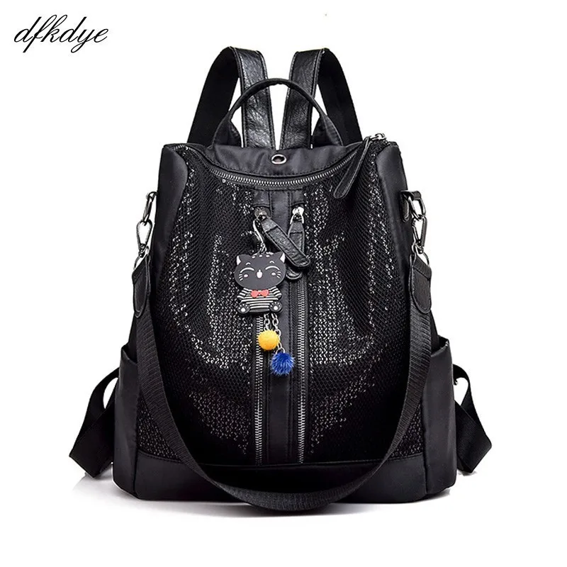 

School Backpack Backpack Bag Brand Zipper Solid Lock Pu Pink Preppy Style Backpacks For Teenage Girls Mochila Notebook Bookbags