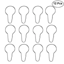 OUNONA 12 шт. крючки для занавески для душа скользящие кольца рулонные кольца из нержавеющей стали кольца с зажимами полированный хром