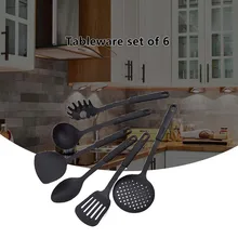 Новинка 1 набор кухонных инструментов 6 шт. пластиковая кухонная утварь популярный стиль столовые приборы набор столовых приборов ложка и кухонная лопатка инструменты