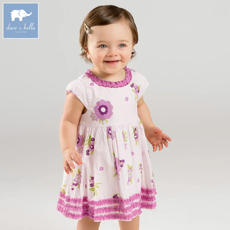 

DBA6652 dave bella summer baby girl's princess floral dress children birthday party wedding dress kids infant lolital clothes