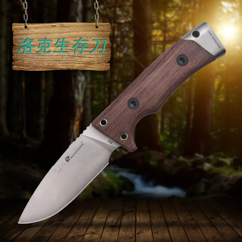 HX на открытом воздухе Lok деревянная ручка тактический высокой твердости прямой нож для выживания в дикой природе самообороны Открытый Нож Инструменты