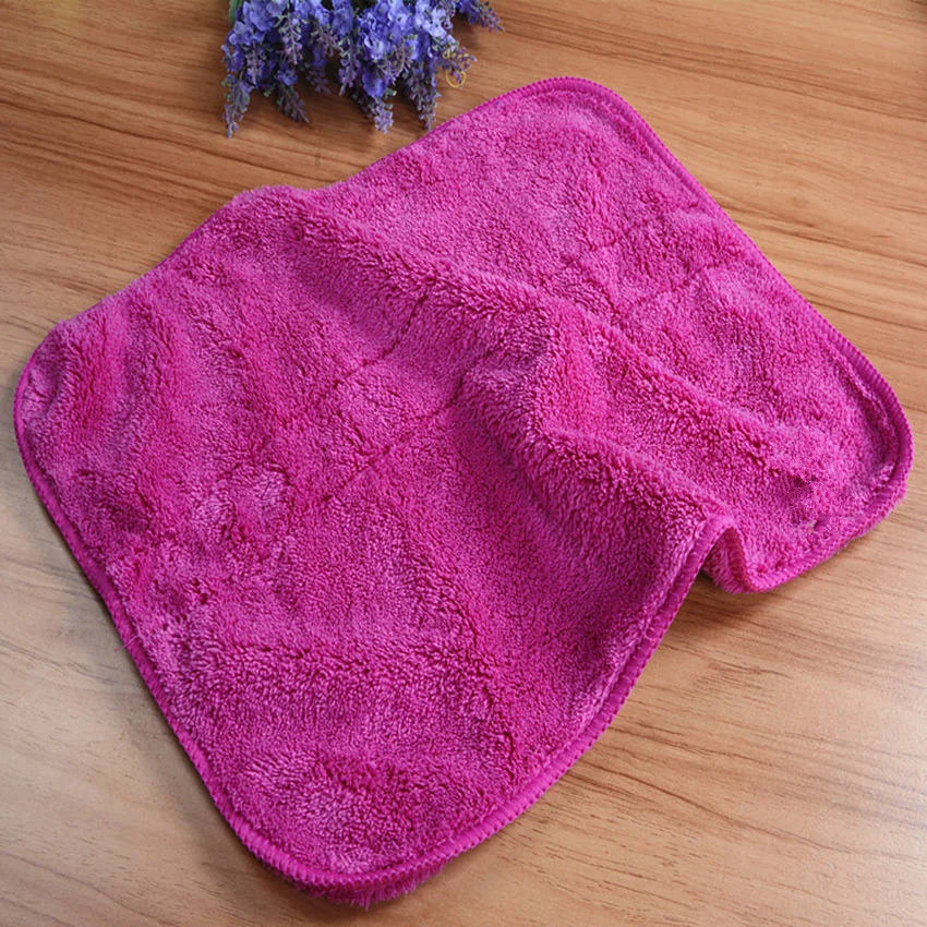 2Pcs 30*40cm Double thickened coral velvet Microfiber Buffing Dusting Towels Car Cleaning Cloth Floor rags Family cleaning