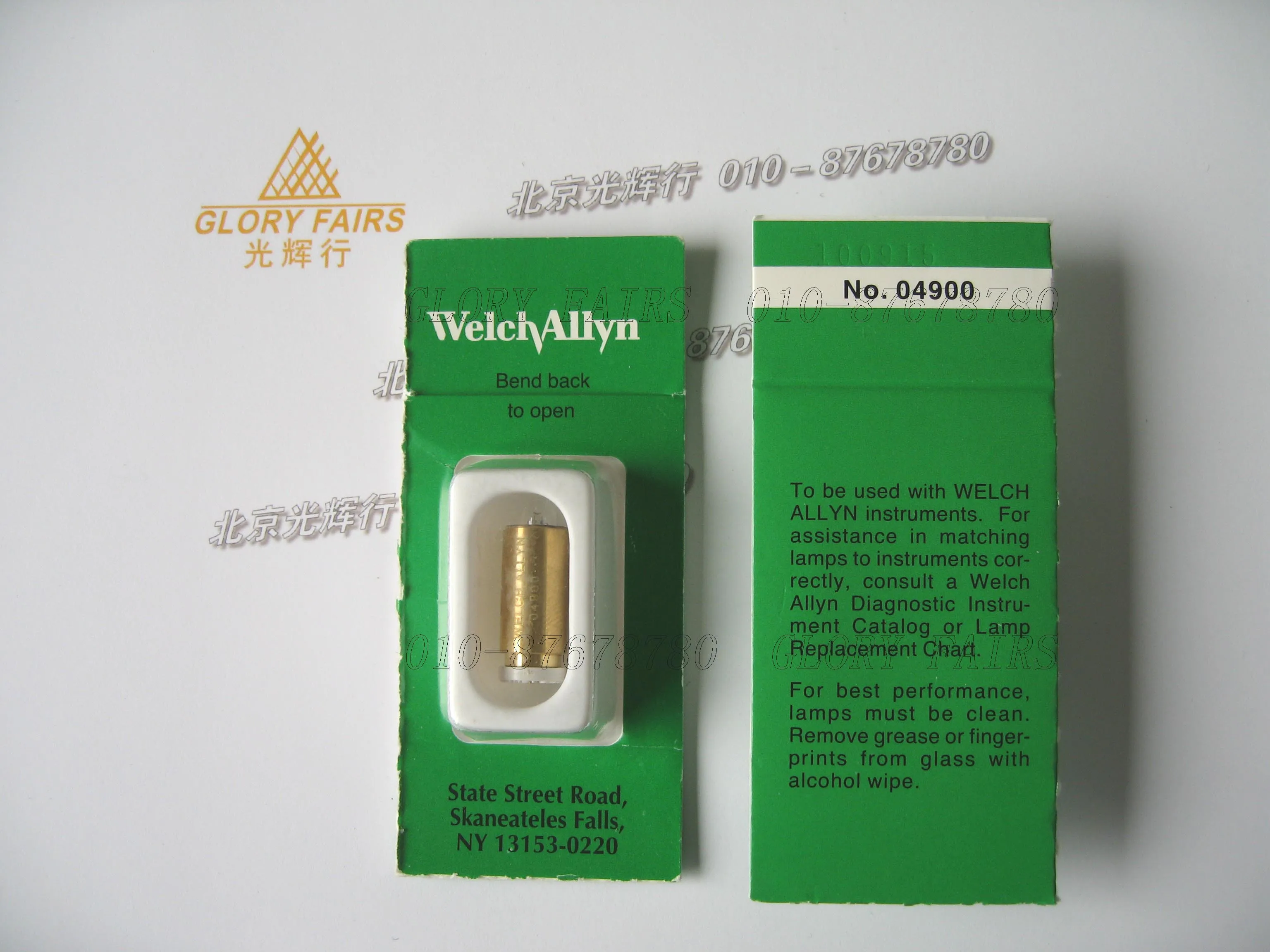 Welch Allyn 04900 lamp,direct ophthalmoscope,W.A.HPX 04900U 3.5V bulb