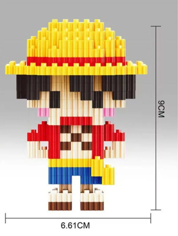 

Japan Anime Image One Piece Diamond Block Plastic Cube Building Blocks Bricks DIY 3D Model Cute Diamond Block Educational Toys