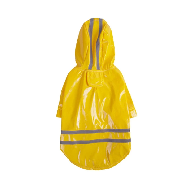 

Pvc Reflective Pet Raincoat Outdoor Solid Hooded Raincoat Fashion Dog Clothing