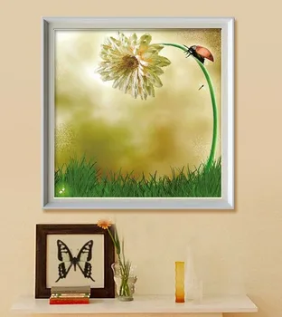 

3D Cross Stitch Flowers Newest 100% Accurate Printing On Cloth Flowers Set For Embroidery Floral Kits For House Decoraion