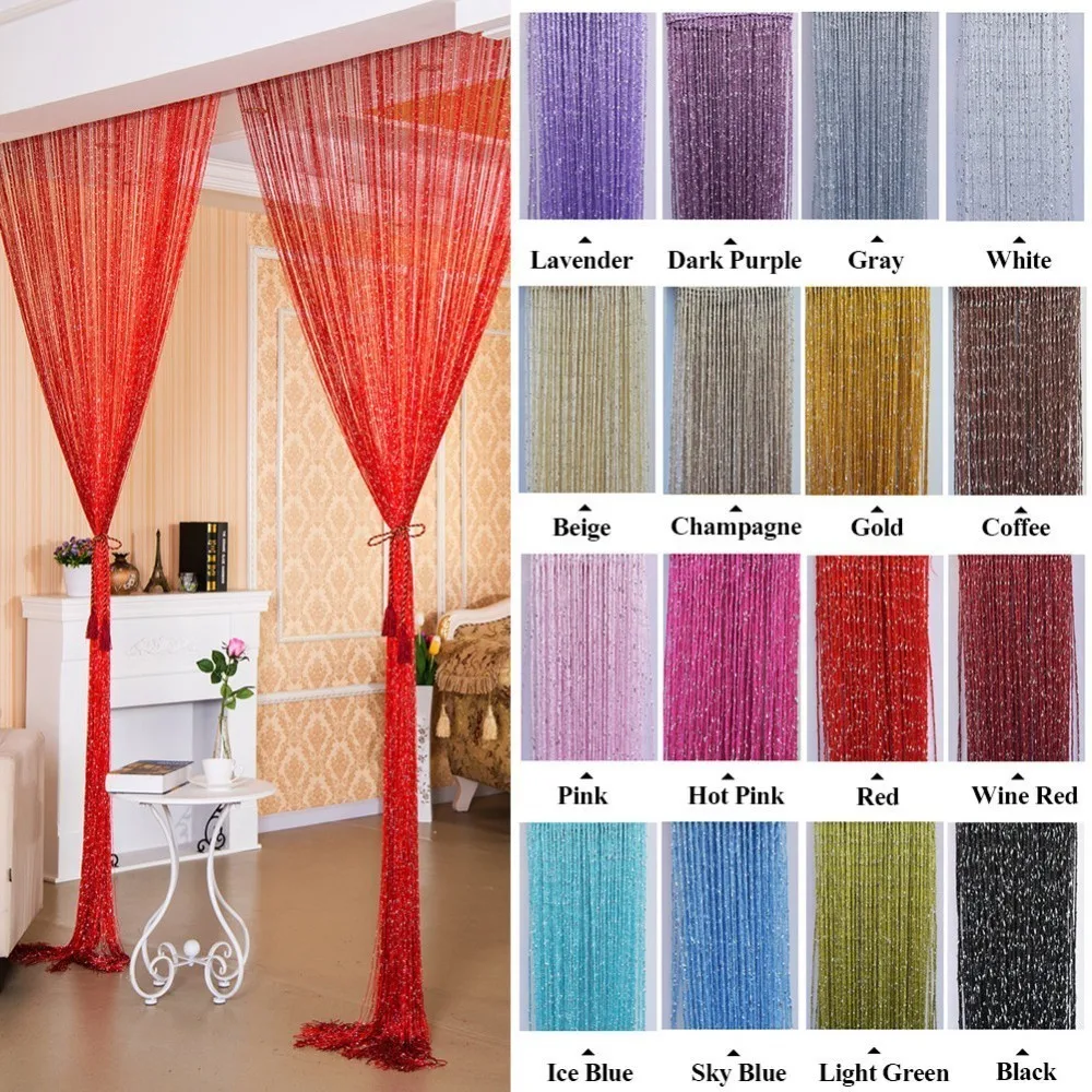 Новинка Мерцающая Серебряная строка драпировка прозрачная занавеска балдахин