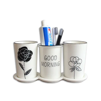 

Bathroom Tumblers Toothbrush Cup Wash Tooth Mug Decorative Water Mug Luxury Printing Ceramic Bathroom Accessories 13