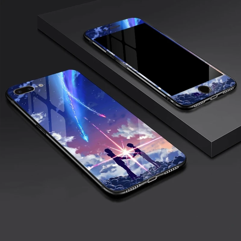 Phone Case for iPhone 7 X 8 6 6S Plus front Toughened glass membrane and Luxury Tempered Glass Back Cover Hybrid Shockproof | Мобильные