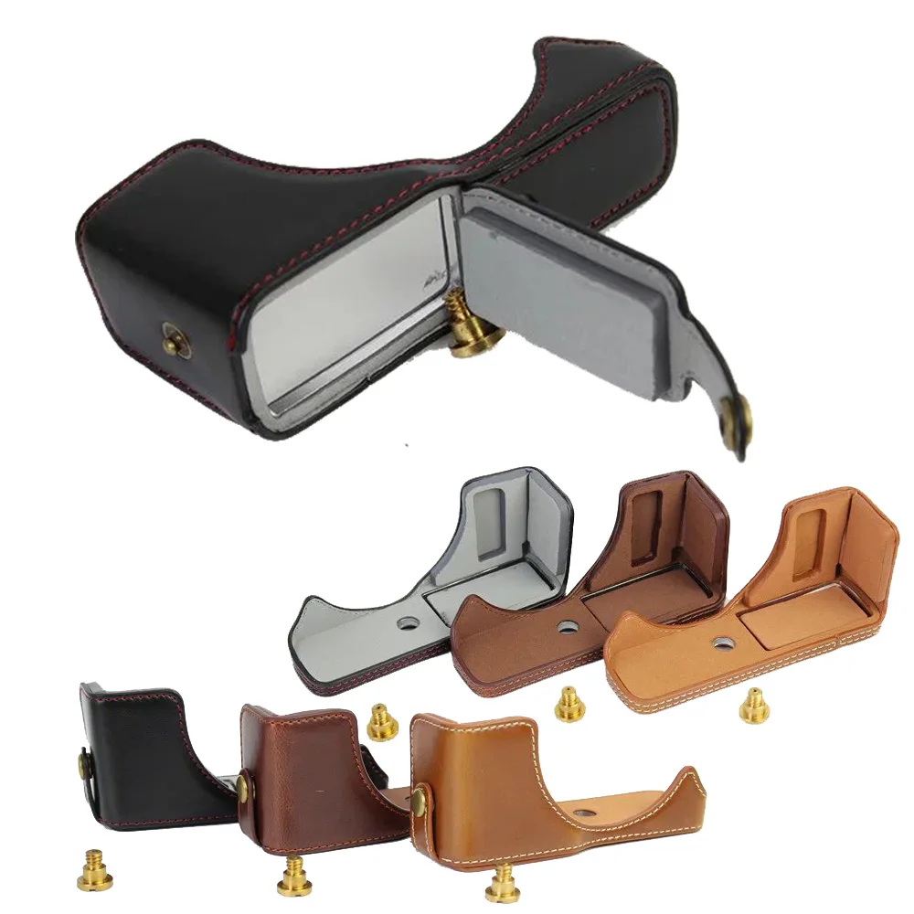 PU Leather Camera Half Bag For Canon EOS M2 Bottom Camera Case