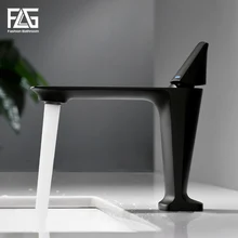 FLG Basin Faucet Morden Black Faucet Tap Bathroom Sink Faucet Single Handle Hole Deck Mounted Wash Hot Cold Mixer Tap Crane1090 fashion high quality wall mounted single cold spring sink faucet basin faucet tap mixer