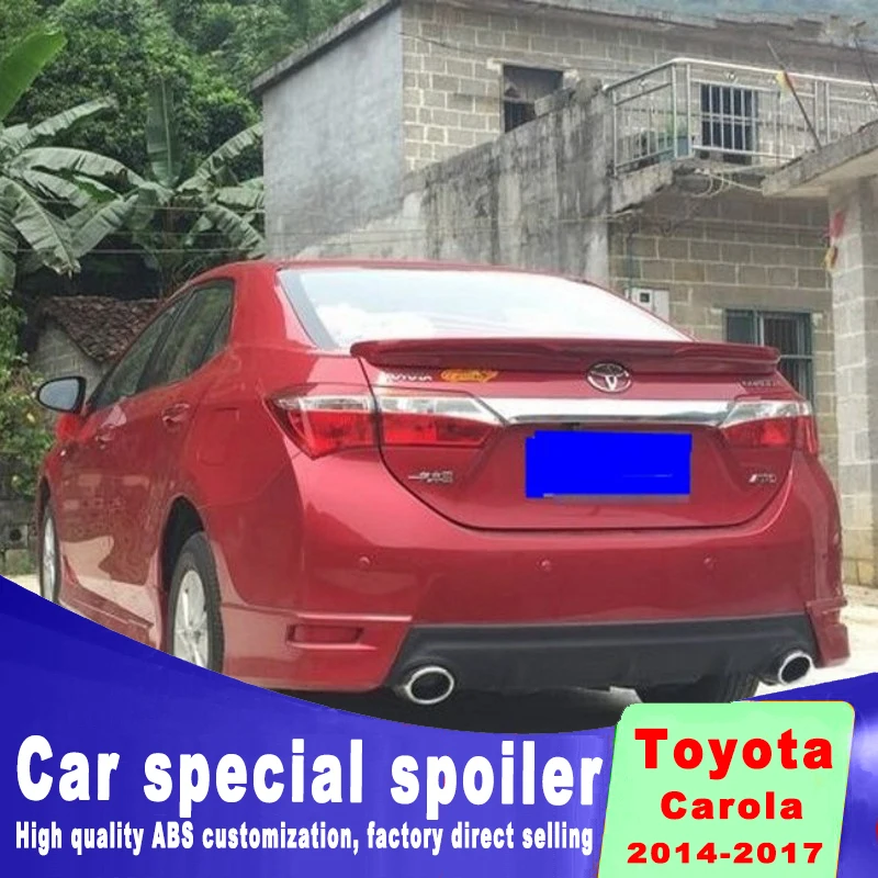 Высококачественный большой спойлер из АБС пластика для Toyota Corolla 2014 2017 задний