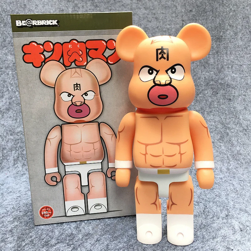 

New Arrival Bearbrick Action Figure 400% Cos Kinnikuman Muscle Tag Match Doll PVC ACGN figure Toy Brinquedos Anim