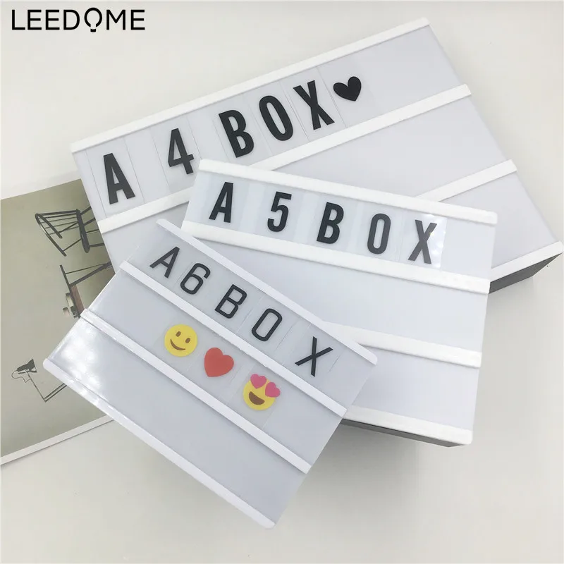 

A4 A5 A6 Acrylic LED Cinema Light box Leds Night Power By Battery and DC Round Port Energized Mode Letters Card Home Lighting