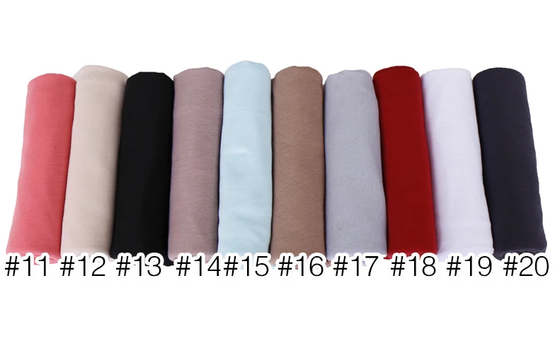 Женский мусульманский хиджаб из Джерси шарф женский хлопок шаль платок хорошее качество Арабская мусульманская накидка платок 35 цветов