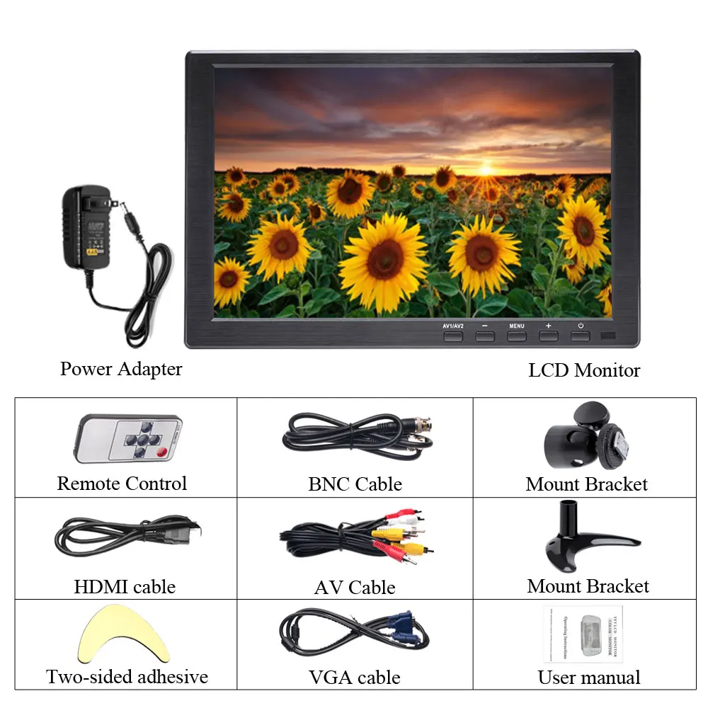 AMPrime 10 1 &quotАвтомобильный подголовник монитор TFT цифровой экран HDMI/VGA/AV/USB/SD тонкий UV