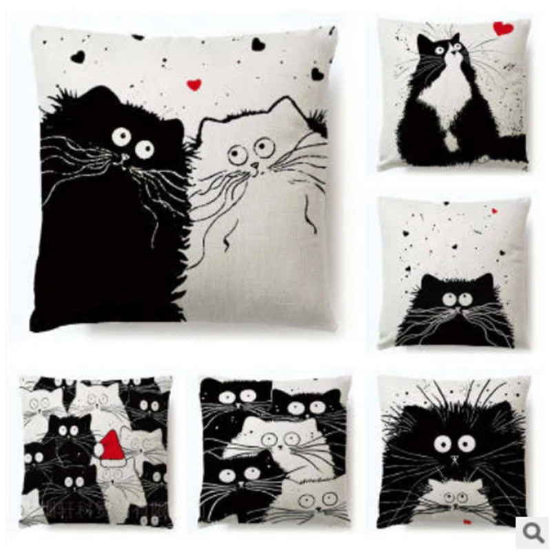 

Anime Lovely Totoro Fox Cotton Linen Cushion Cover Square Throw Pillow Cases Home Decor A10887
