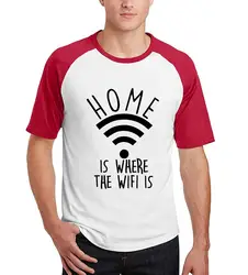 2019 Лето Мужской Реглан хип-хоп бренд camiseta Home Is Where Wifi Is Мужская футболка с принтом harajuku хлопковая одежда с коротким рукавом