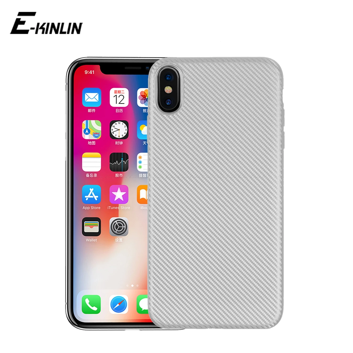 Best Ultra Thin Carbon Fiber Case For iPhone 11 Pro XS Max XR X 8 7 6S 6 Plus 5S SE 5 Soft Silicone Phone Protective Back Cover