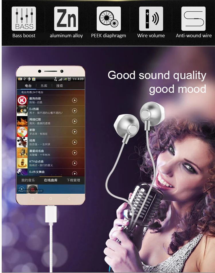 Наушники type C с микрофоном для смартфона, громкой связи, Внутриканальные наушники с проводами, гарнитура, глубокие басы, спортивные музыкальные наушники для huawei Xiaomi