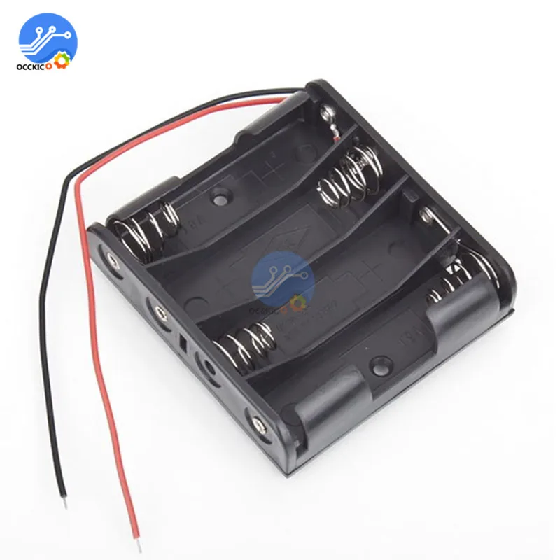 5 шт. органайзер с 4 отделениями для аккумуляторов AA|plastic battery|battery case storage boxplastic battery