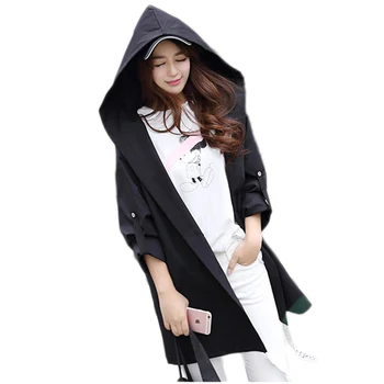 

Jacket Women 2019 Women Basic Jacket New Fashion Hooded Thin Outwear Windbreaker Plus Size S-2XL Female Coat