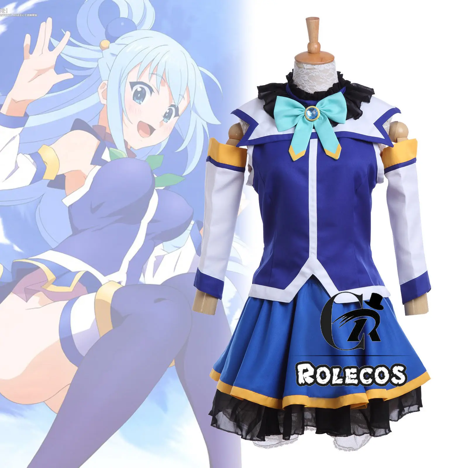 Konosuba Божье благословение на этот чудесный мир Аква косплей костюм с наличии|aqua