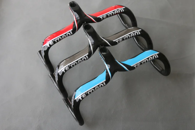 

TEMANI Carbon Fiber Bike Bent Handlebar Stem 28.6mm Integrated Handlebar Road Bike Ultralight Bent Bar 400/420/440mm Handlebar