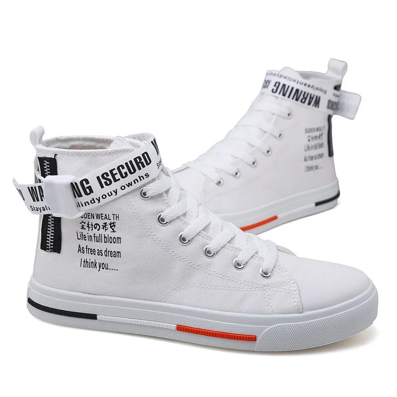 Men's Canvas Shoes Tenis Shoe White High Boots Motion Mens Shoes Casual Trainers Scarpe Men Masculino Adulto Zapatos De Hombre