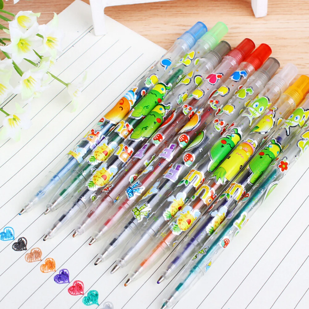 10Pcs Gel Pens Set Color Gel Pens Glitter Metallic Pens Good Gift For