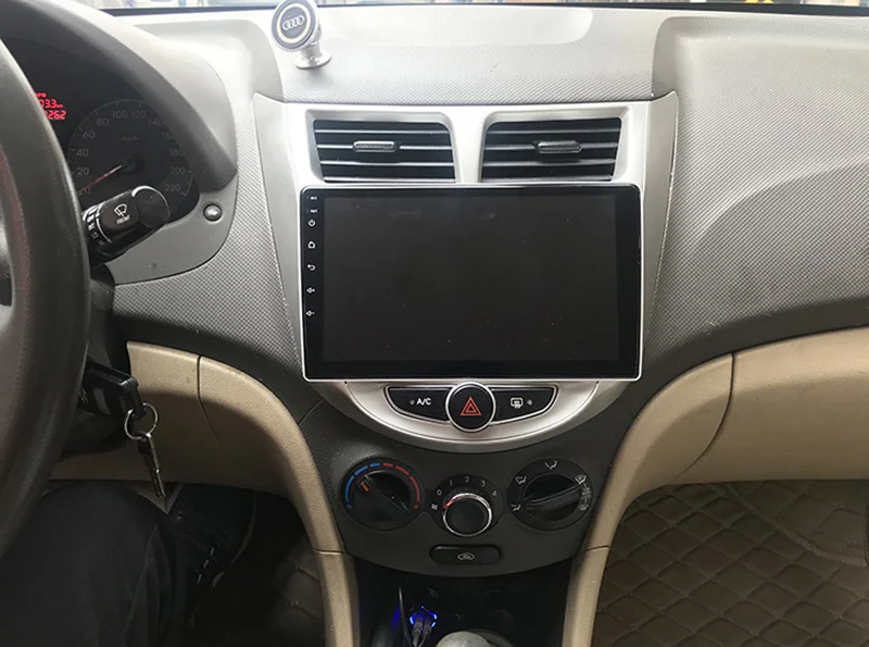 Top 10.1" Android Car DVD Multimedia Player GPS For Hyundai Solaris accent Verna i25 audio car radio stereo navigator bluetooth WIFI 2