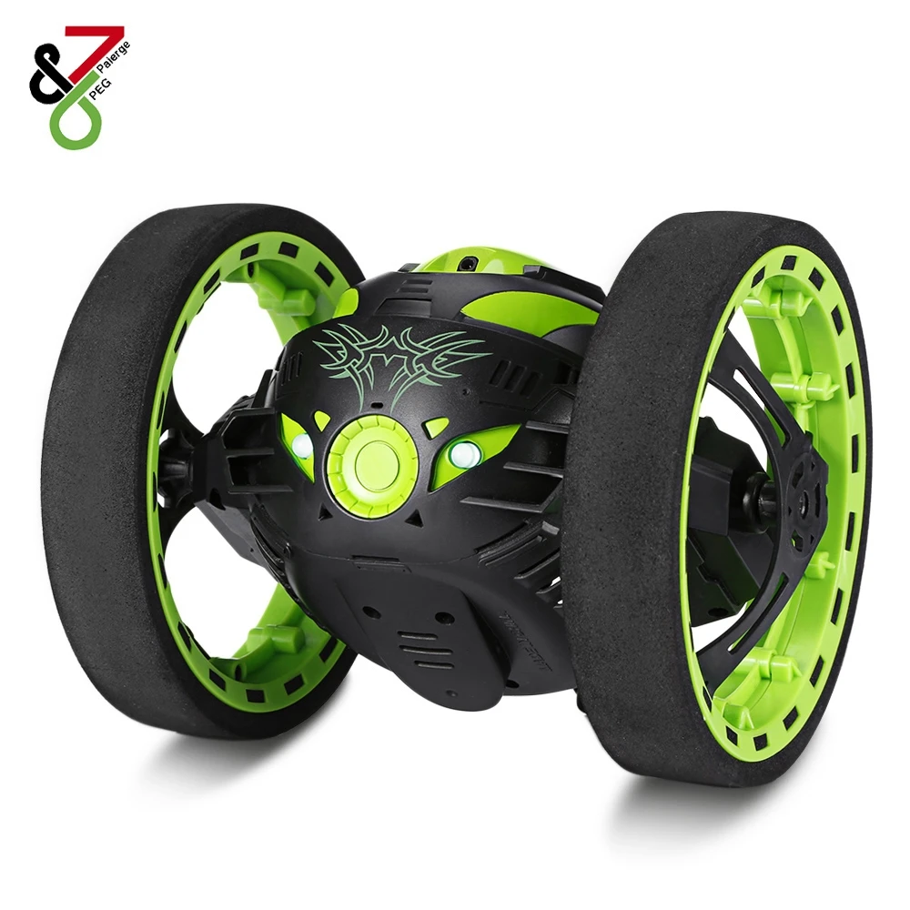 

PEG SJ88 Min Bounce RC Car 2.4GHz RC Car with Flexible Wheels Rotation LED Light Remote Control Robot Car Toys for Boy Gifts