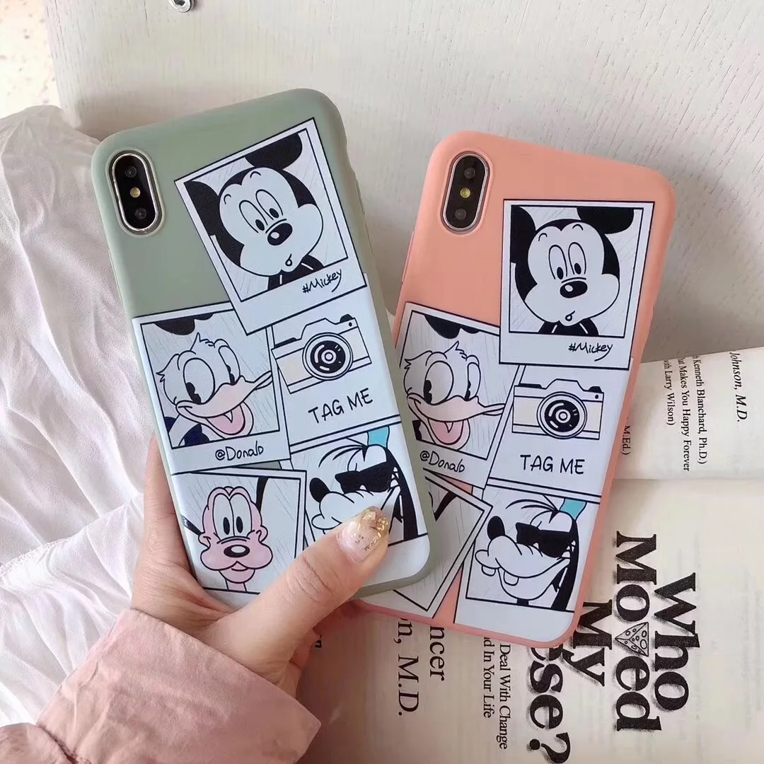 Милый мультяшный Микки Гуфи Дональд Дак чехол для телефона iPhone 7 8 6 S Plus X Xs Max Xr Pluto