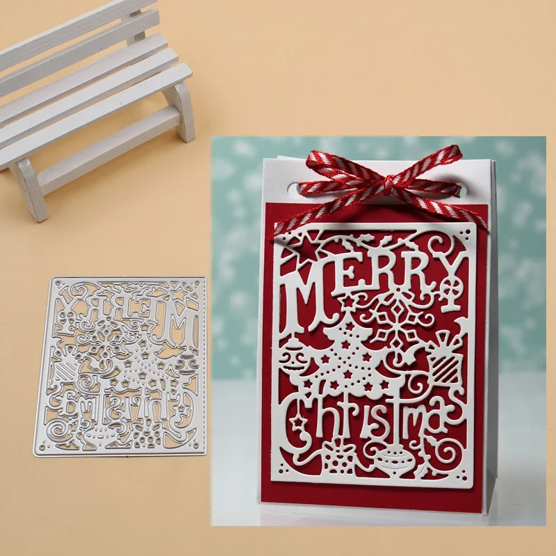 

Merry Christmas Stitched Metal Cutting Dies Stencils for DIY Scrapbook Photo Album PaperCard Decorative Craft Embossing Die