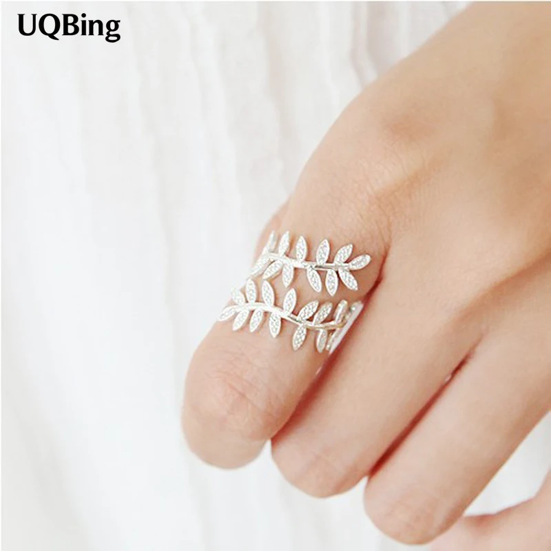 Женское кольцо из серебра 925 пробы с листьями|ring flash|jewelry ring silver sterlingring indicator |