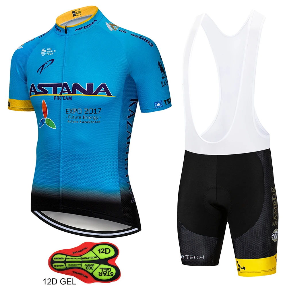 

2019 Hot ASTANA Summer Quick-Dry Racing Bike Cycling Clothing Breathable MTB Bicycle Clothes Men Cycling Jersey Bike Bib Shorts