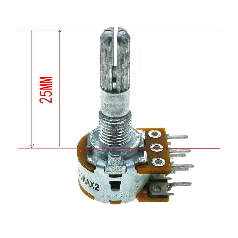 1 шт. RK163 50K 100K аудио усилитель громкости Наушники с двумя поворотный потенциометр Япония ALPS 16-тип DIP6 50KAX2 100KAX2 Сделай Сам HIFI