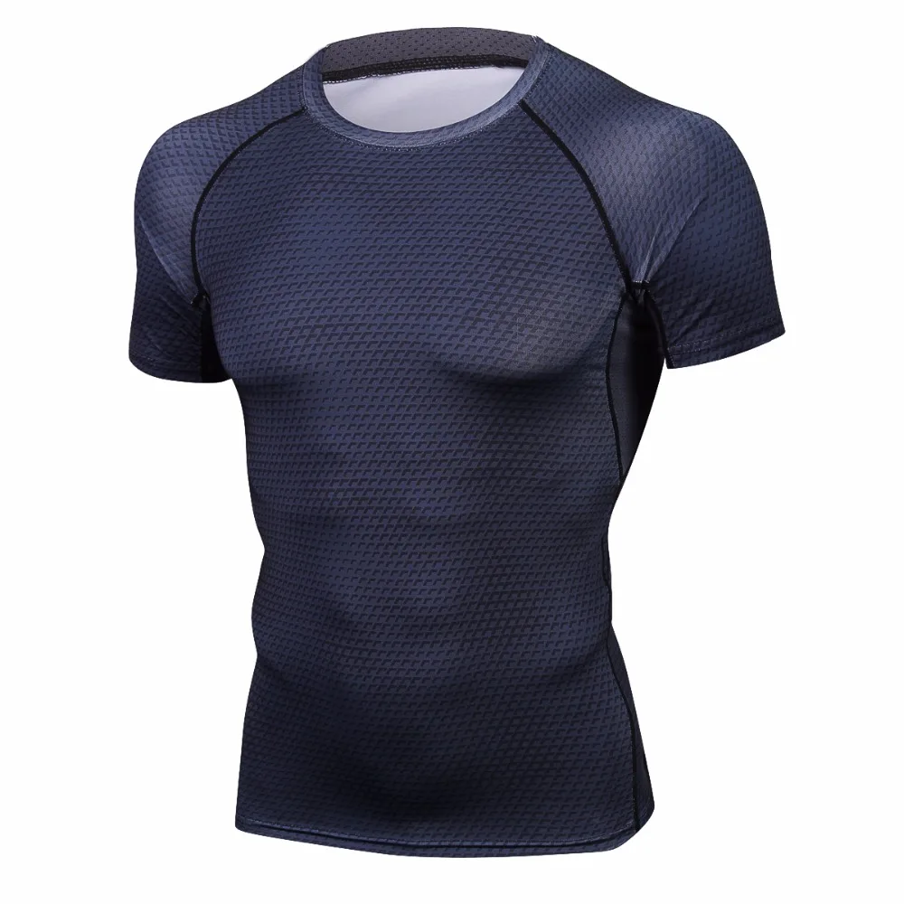 Компрессионные Мужские футболки с 3D принтом, с коротким рукавом, для фитнеса, базовый слой, колготки, мужские топы, ММА Рашгард, брендовые футболки