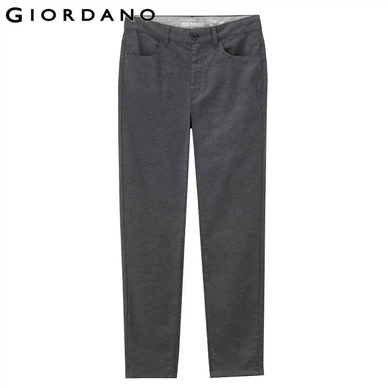 Giordano стрейчевые зауженные повседневные брюки выполненные из натурального
