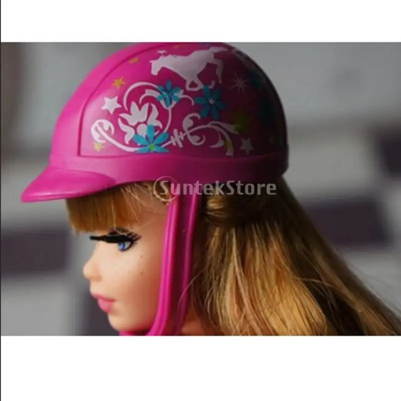 3Pcs New Hot Doll Outdoor Sports Outfit Accessories Helmet For 9 Inch Monster High School Doll Accs Pink