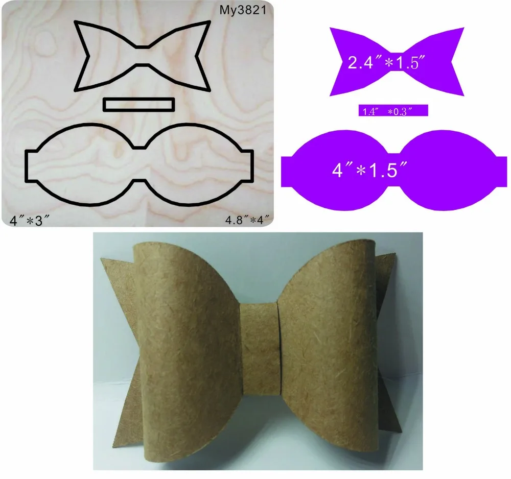 

Bow shape-8 & Wooden dies for scrapbooking, fit machine